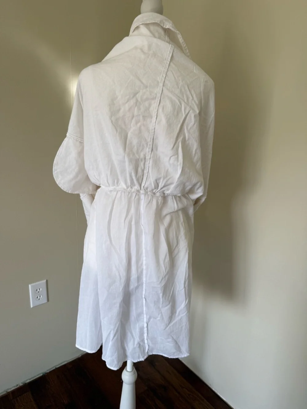 Y2K Old Navy white mini dress cotton bow tie front sundress summer graduation - Picture 7 of 7